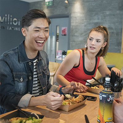 Students eating lunch